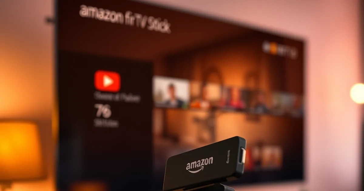 Clé Amazon Fire TV Stick branchée sur un téléviseur, illustrant l’installation d’un code IPTV premium